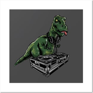 Poor T-Rex DJ Posters and Art